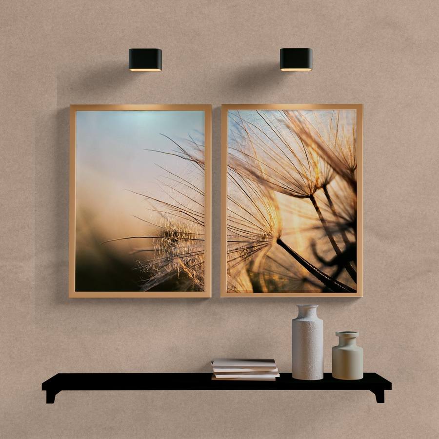 Kit Quadros Decorativos Dente de Leão - vista aproximada da impressão