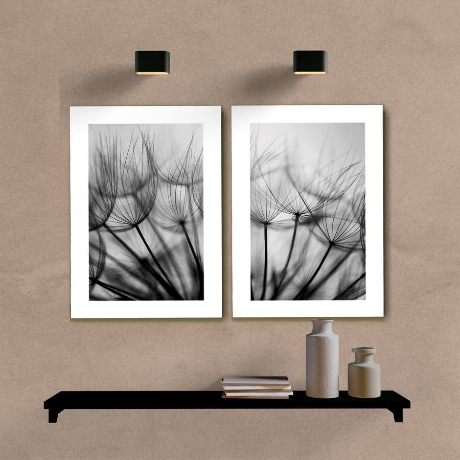 Kit Quadros Decorativos Dente de Leão P&B - imagem 6