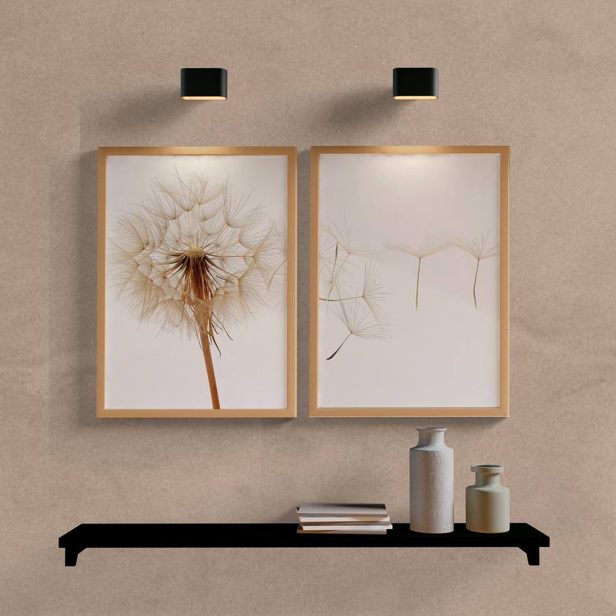 Kit Quadros Decorativos Dente de Leão Solo - vista aproximada da impressão