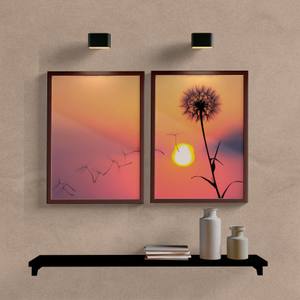 Kit Quadros Decorativos Dente de Leão Sunset - vista aproximada da impressão