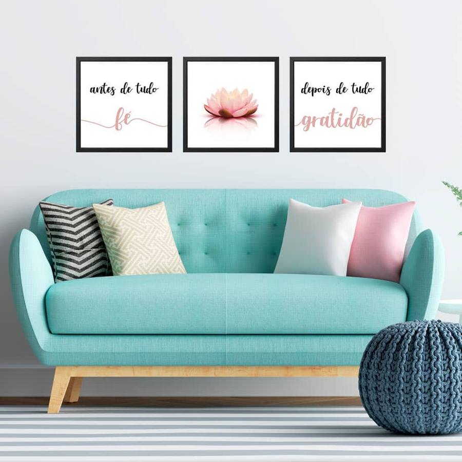 Kit Quadros Decorativos Depois de Tudo Gratidão - vista aproximada da impressão