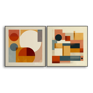 Kit Quadros Decorativos Diálogo de Formas - quadro decorativo em ambiente decorado