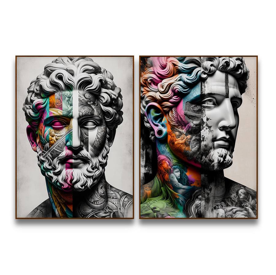 Kit Quadros Decorativos  Diálogo Entre Eras - imagem 5