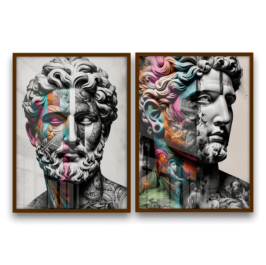 Kit Quadros Decorativos  Diálogo Entre Eras - imagem 9