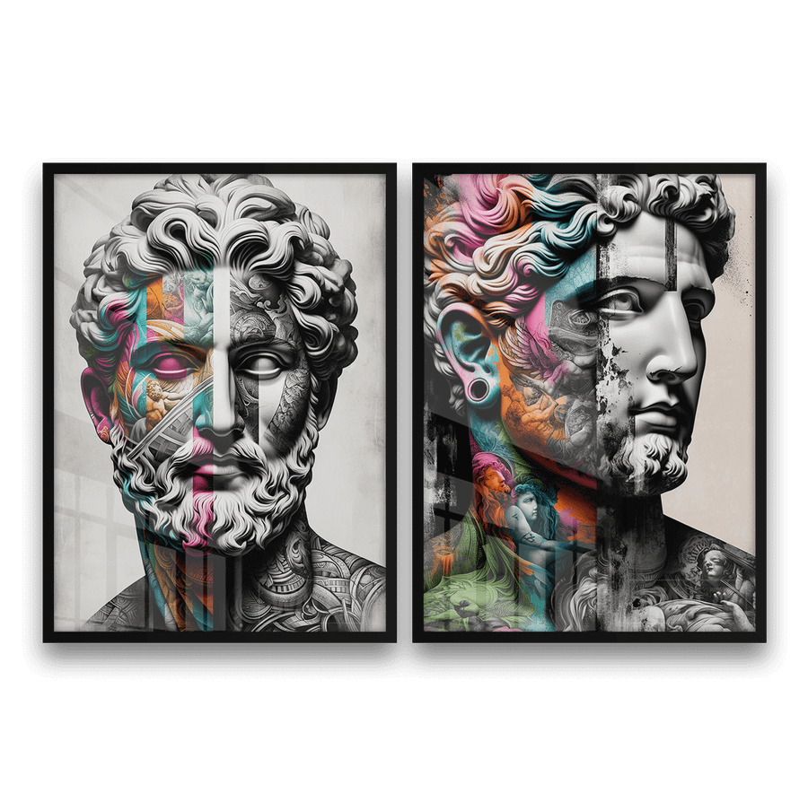 Kit Quadros Decorativos  Diálogo Entre Eras - imagem 7