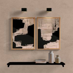Kit Quadros Decorativos Duo Abstrato - vista aproximada da impressão