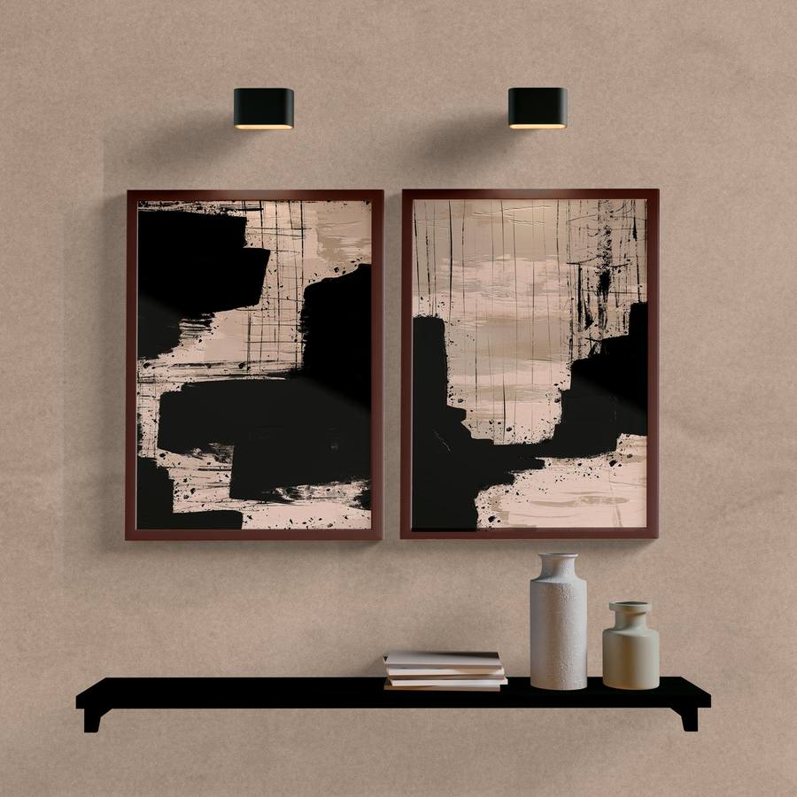 Kit Quadros Decorativos Duo Abstrato - imagem 5