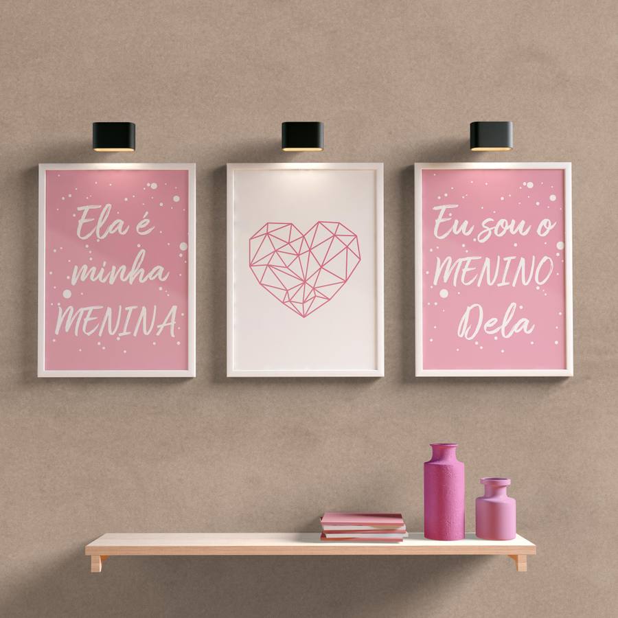 Kit Quadros Decorativos Para quarto/sala minha menina