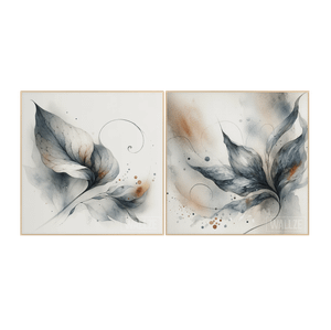 Kit Quadros Decorativos Elegância Fluida - vista aproximada da impressão
