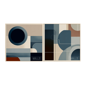 Kit Quadros Decorativos Eloquência Geométrica - vista aproximada da impressão