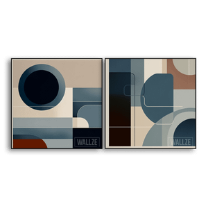 Kit Quadros Decorativos Eloquência Geométrica - quadro decorativo em ambiente decorado