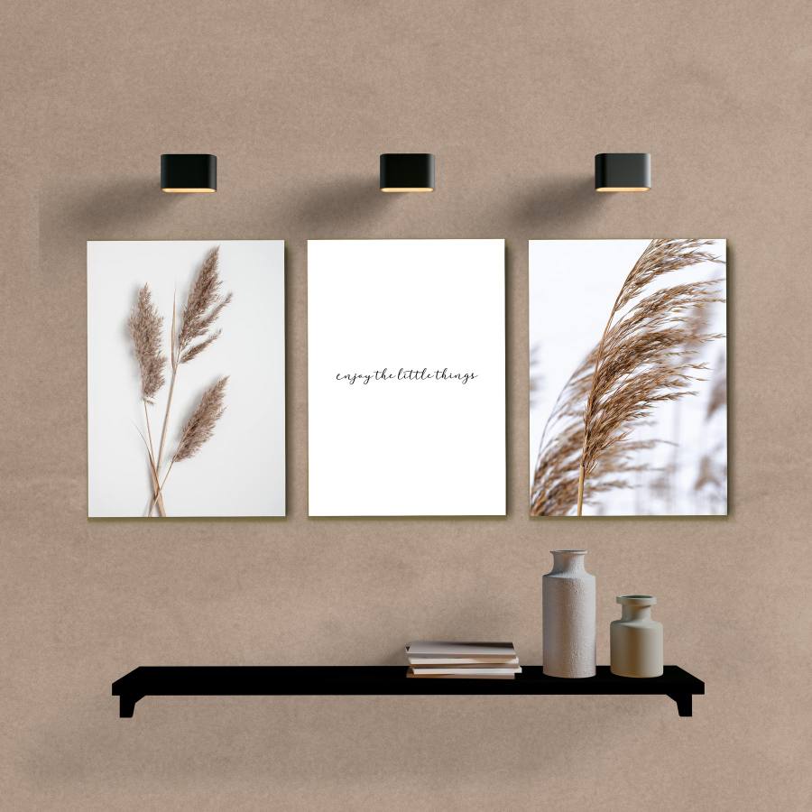 Kit Quadros Decorativos Enjoy The Little Things - vista aproximada da impressão