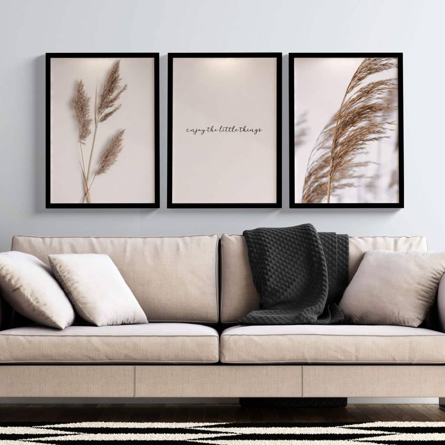 Kit Quadros Decorativos Enjoy The Little Things | Wallze