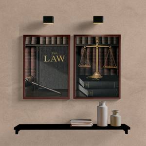 Kit Quadros Decorativos Escritório de Advocacia The Law - imagem 5