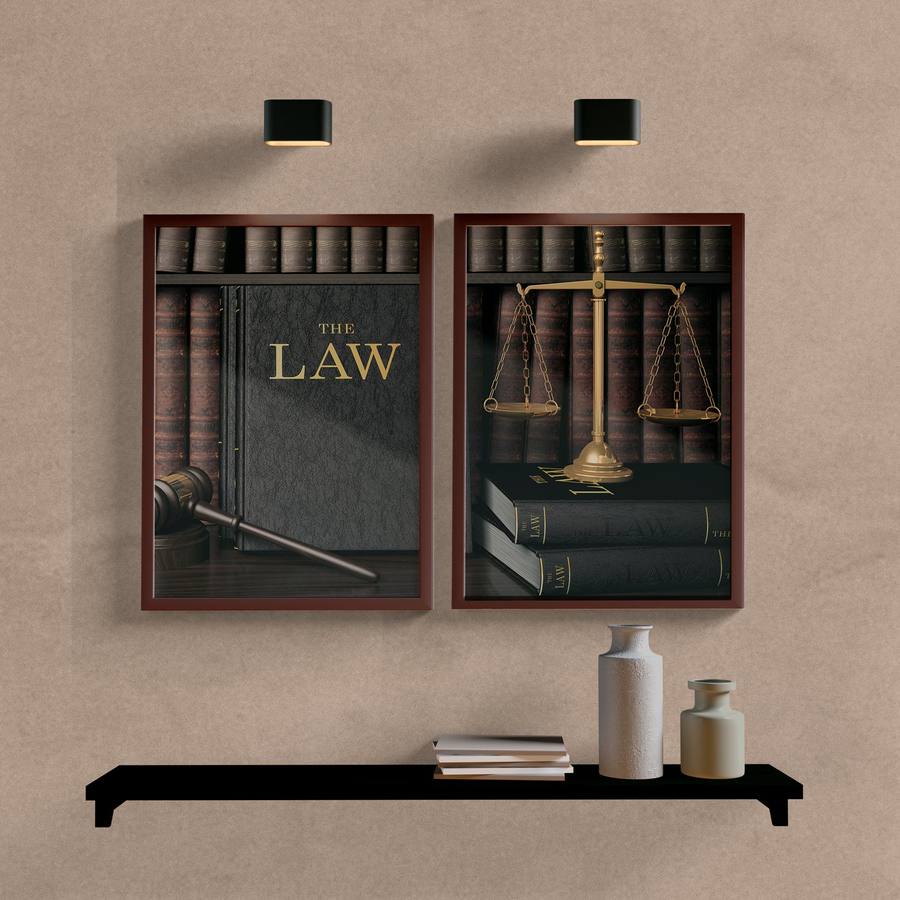 Kit Quadros Decorativos Escritório de Advocacia The Law - imagem 5