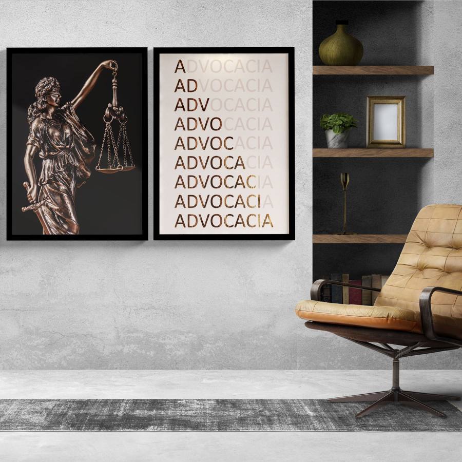 Kit Quadros Decorativos Escritório Advocacia