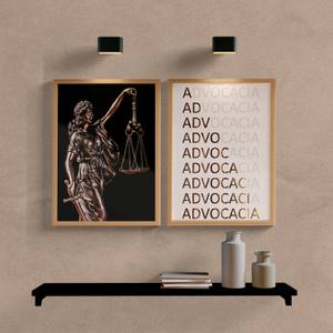 Kit Quadros Decorativos Escritório de Advocacia - vista aproximada da impressão