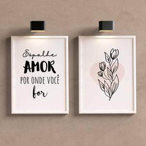 Kit Quadros Decorativos Espalhe Amor