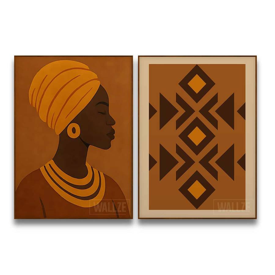 Kit Quadros Decorativos Étnica Contemporânea - imagem 5