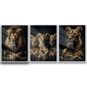 Kit Quadros Decorativos Família de Leões - imagem 6