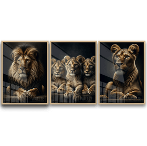 Kit Quadros Decorativos Família de Leões - imagem 8
