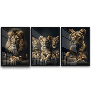 Kit Quadros Decorativos Família de Leões - imagem 7