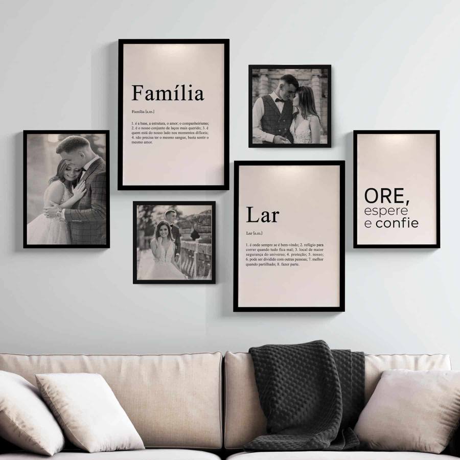 Kit Quadros Com fotos e frases