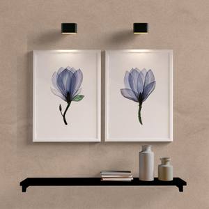 Kit Quadros Decorativos Flor Aquarela - detalhe da moldura e acabamento