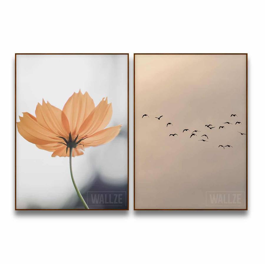 Kit Quadros Decorativos Flor e Voo - imagem 5