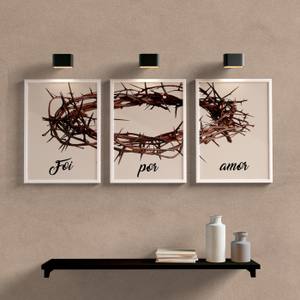 Kit Quadros Decorativos Foi Por Amor - detalhe da moldura e acabamento