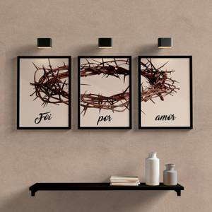 Kit Quadros Decorativos Quarto Sala Foi por amor