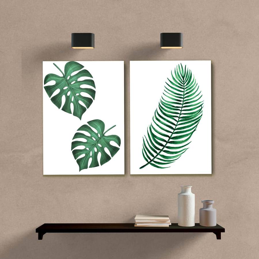 Kit Quadros Decorativos Folhas - quadro decorativo em ambiente decorado
