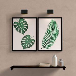 Kit Quadros Decorativos Folhas - detalhe da moldura e acabamento