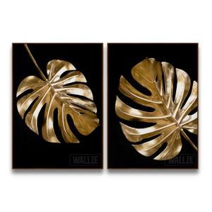 Kit Quadros Decorativos  Folhas de Ouro - imagem 5