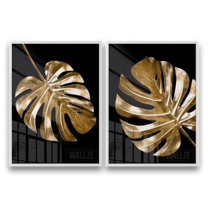 Kit Quadros Decorativos  Folhas de Ouro - imagem 6