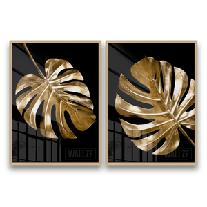 Kit Quadros Decorativos  Folhas de Ouro - imagem 8
