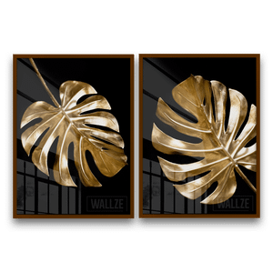 Kit Quadros Decorativos  Folhas de Ouro - imagem 9