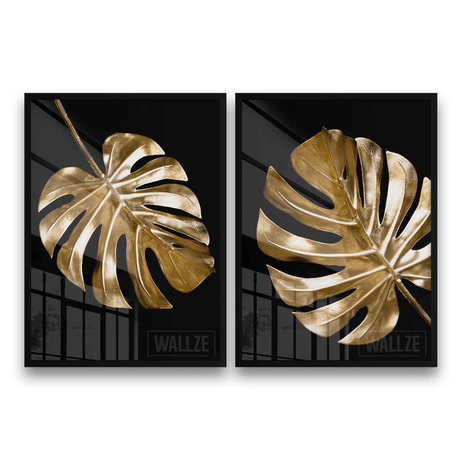 Kit Quadros Decorativos Folhas de Ouro - imagem 7