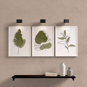 Kit Quadros Decorativos Folhas - quadro decorativo em ambiente decorado