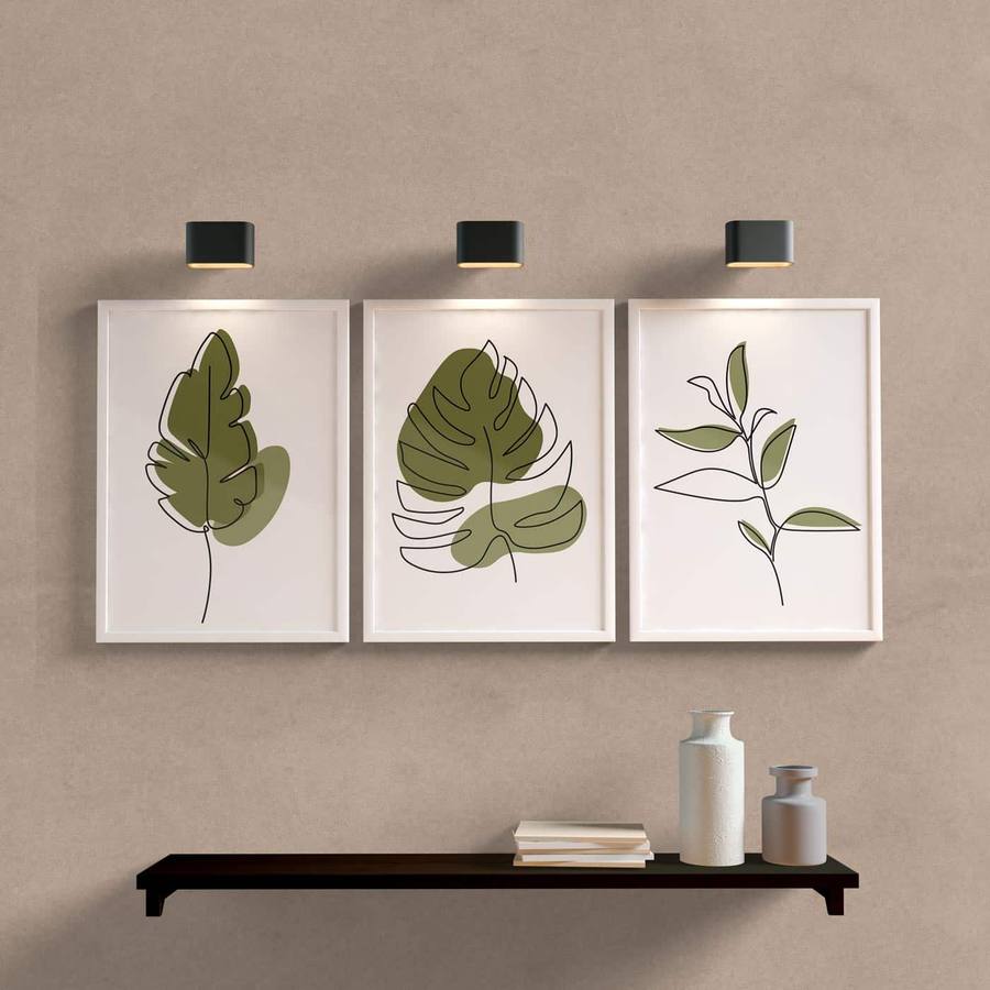 Kit Quadros Decorativos Folhas - quadro decorativo em ambiente decorado
