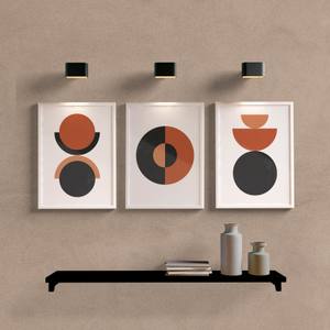 Kit Quadros Decorativos Formas Geométricas - detalhe da moldura e acabamento