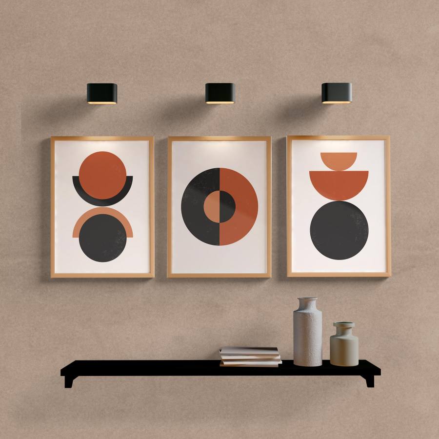 Kit Quadros Decorativos Formas Geométricas - vista aproximada da impressão
