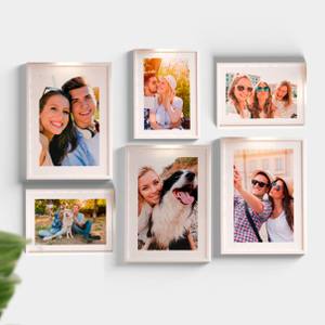 Kit Quadros Decorativos Fotos Coloridas - detalhe da moldura e acabamento