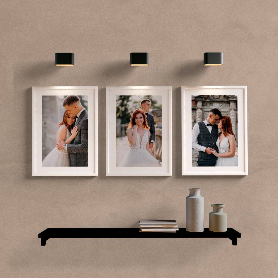 Kit Quadros Decorativos Fotos Coloridas - detalhe da moldura e acabamento