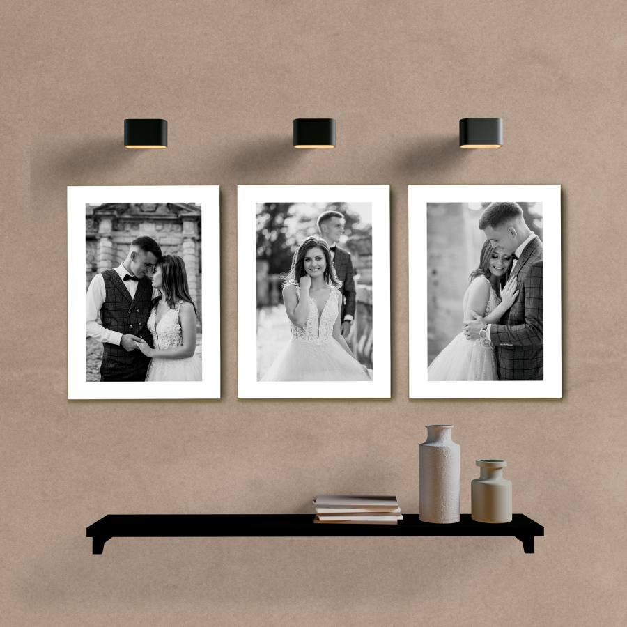 Kit Quadros Decorativos Fotos Preta e Branca - quadro decorativo em ambiente decorado