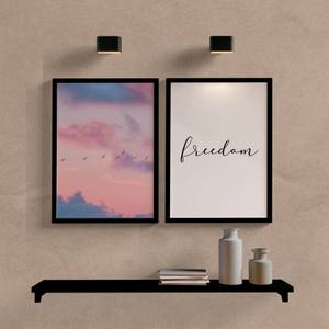 Kit Quadros Decorativos Freedom - detalhe da moldura e acabamento