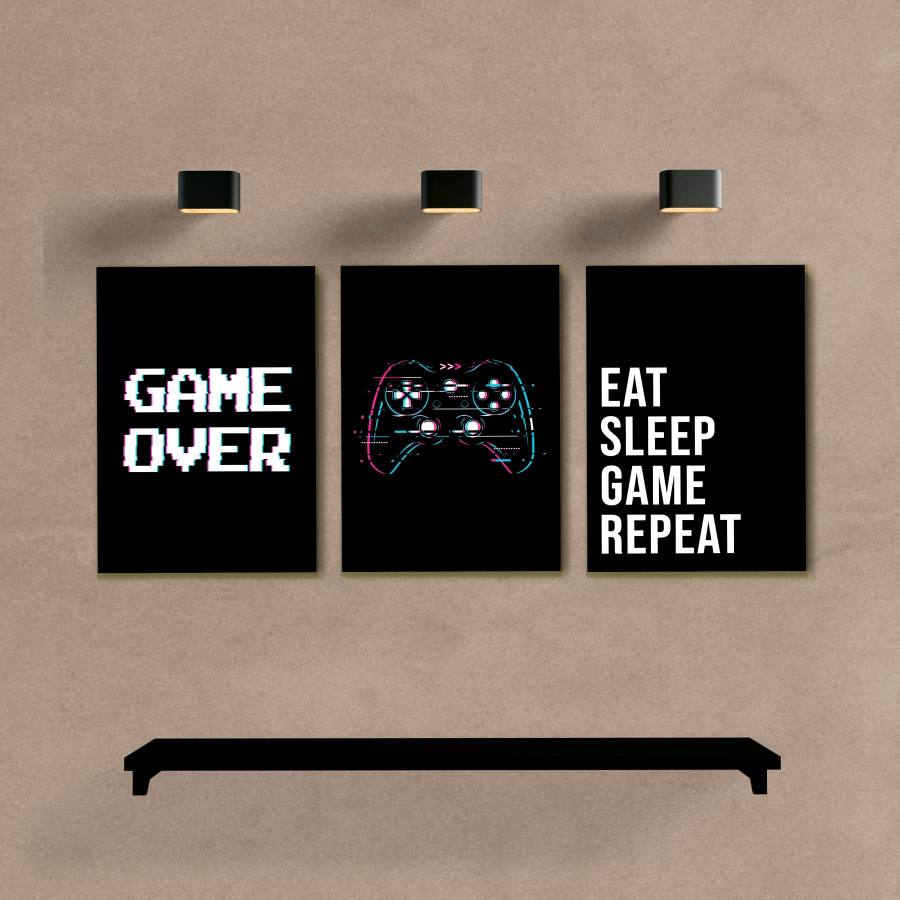 Kit Quadros Decorativos Game Over - imagem 6
