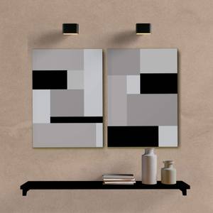 Kit Quadros Decorativos Geométrico Cinza e Preto - imagem 6