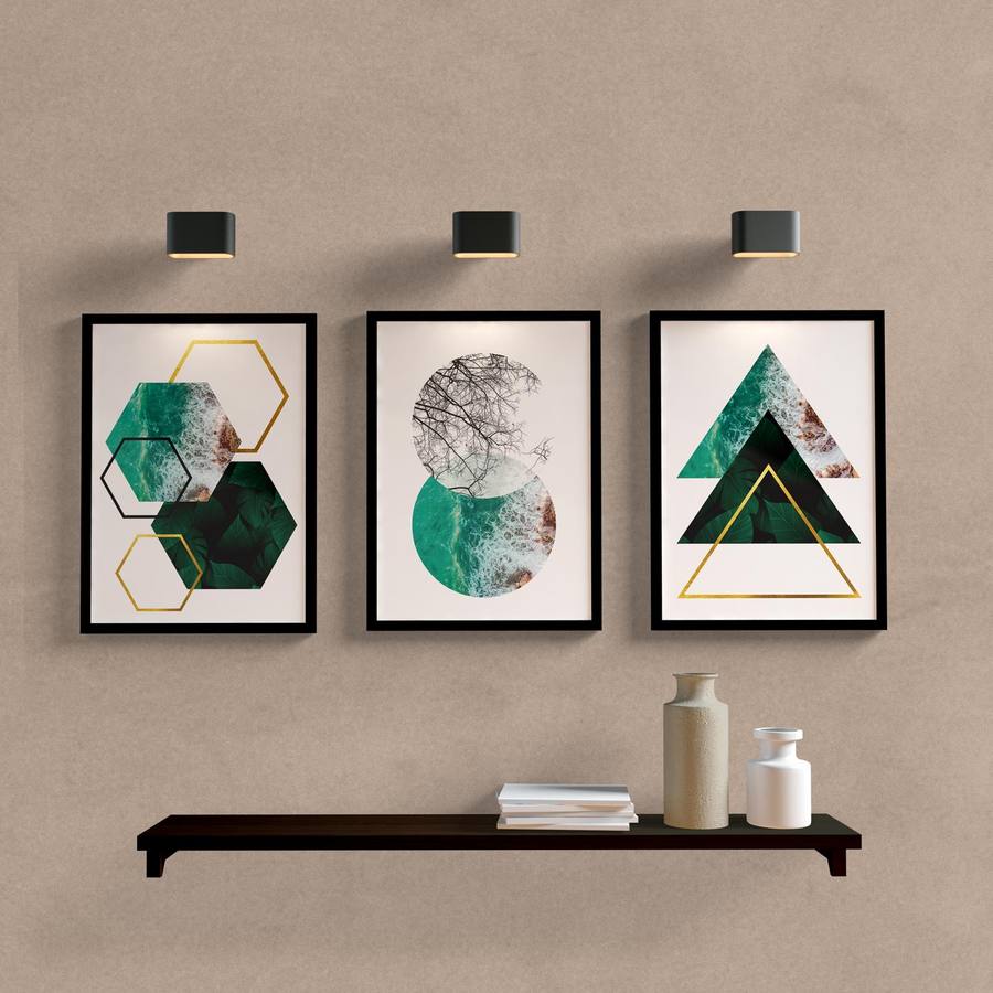 kit-quadros-decorativos-geometrico-mar-e-folhas
