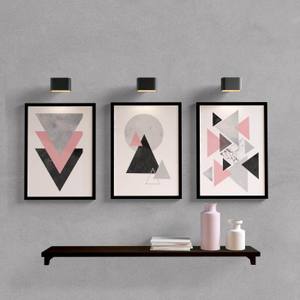 Kit Quadros Decorativos Geométrico Rose | Wallze